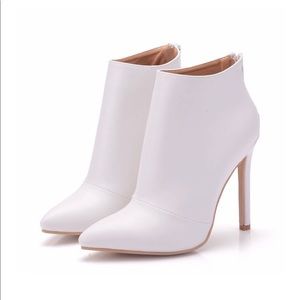 White Boot Pumps